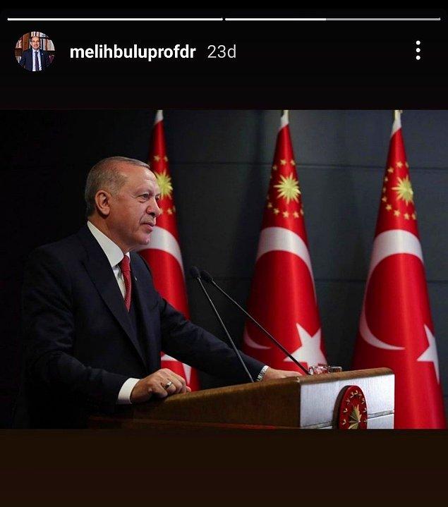 Bulu daha sonra Erdoğan'ın fotoğrafını paylaştı