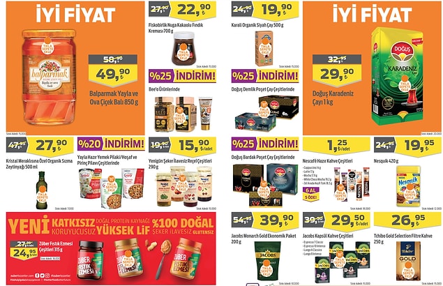 Zuber'in şeker ilavesiz fıstık ezmesi çeşitleri 24,95 TL.