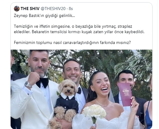 11. Feminizm: Gelinliğe yırtmaç eklemek.