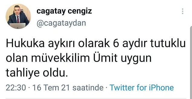 Avukatı duyurdu