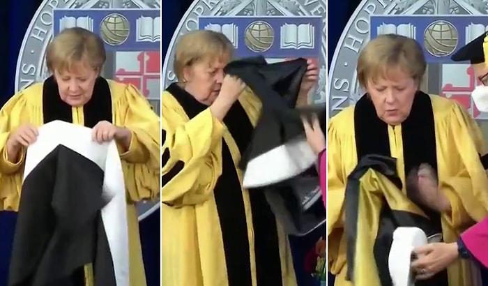 Şansölye Merkel'in Doktora Cübbesi ile İmtihanı