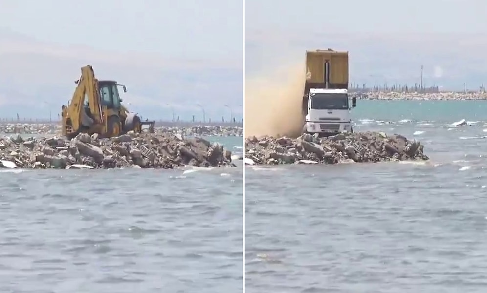 Van Gölü'ne Hafriyat Döken Belediyeden Açıklama: 'Dip Çamurunu Temizliyoruz'