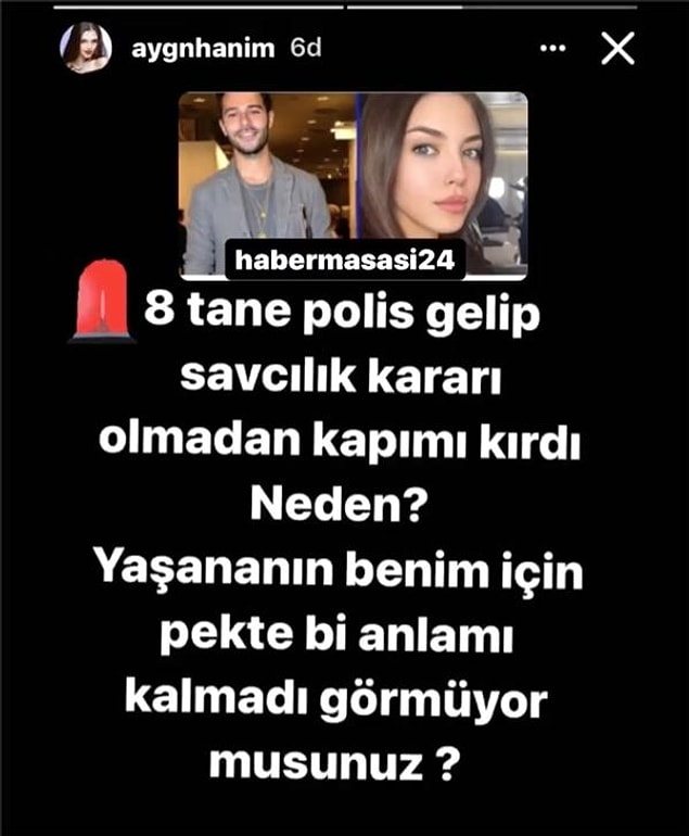 Instagram'da canlı yayın açarak intihar edeceğini söyledikten sonra Aygün Aydın'ın evine ambulans ekipleri geldi.