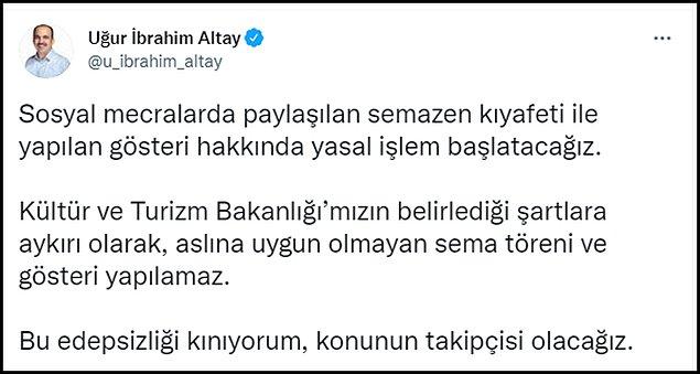 Görüntüler sosyal medyada tepki toplarken Konya Büyükşehir Belediye Başkanı Uğur İbrahim Altay yasal işlem başlatacaklarını duyurdu.👇
