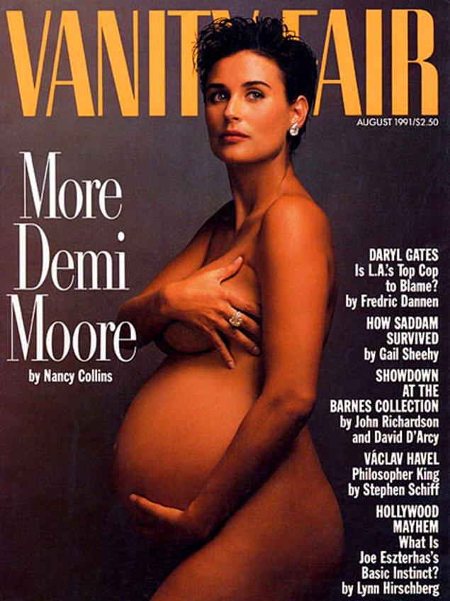 Bonus: Demi Moore 1995 yılında çıplak bir şekilde hamile pozu veren ilk ünlü kadın!