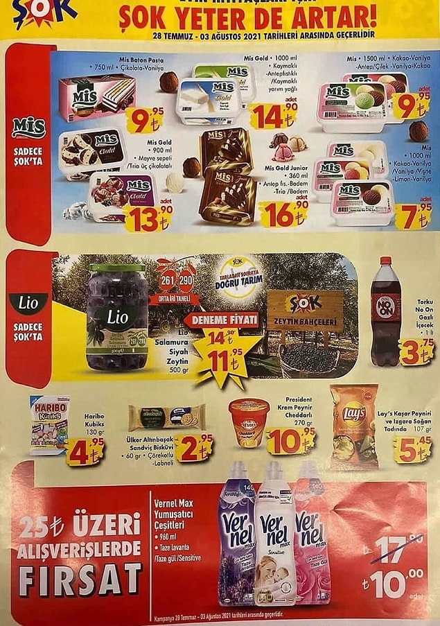Sadece ŞOK'da olan bazı ürünler;