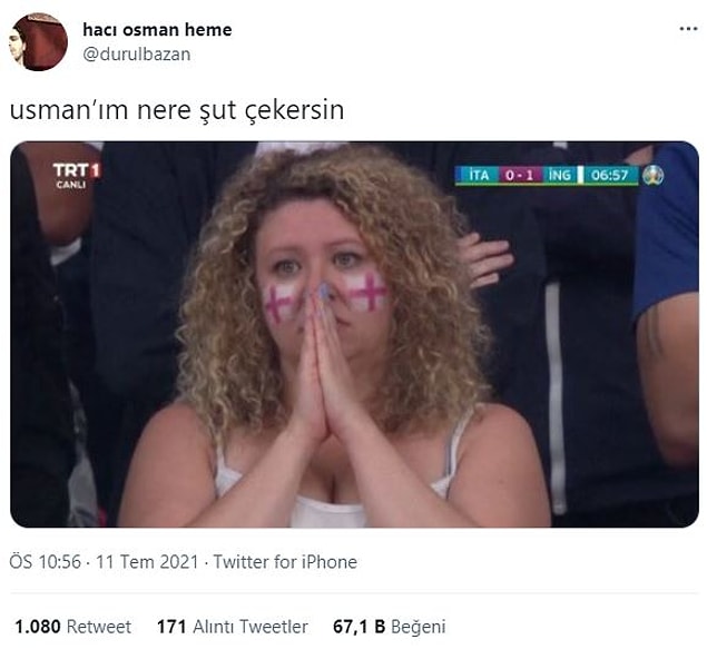 10. Usman penaltıyı kaçırınca Safiye: