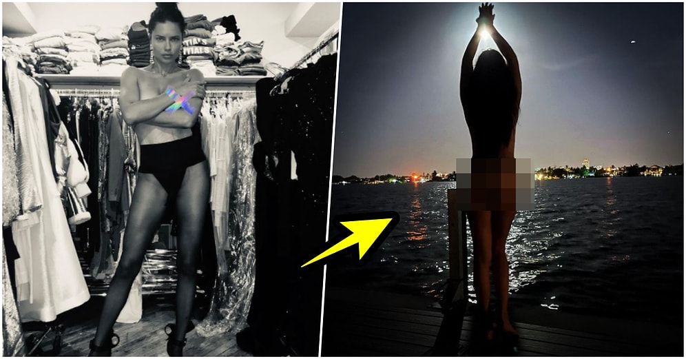 Ex Yengemiz Adriana Lima, Manzaraya Karşı Verdiği Çırılçıplak Pozla Ortalığı Yaktı Geçti 🔥