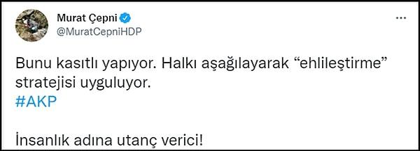 HDP'li Murat Çepni'nin tweeti 👇