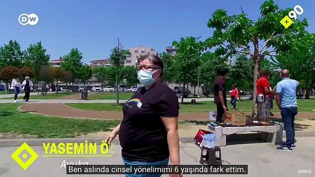 Öte yandan Yasemin Öz, Türkiye'de lezbiyen olmanın çok da mümkün ve rahat bir hayat olmadığını söylüyor.