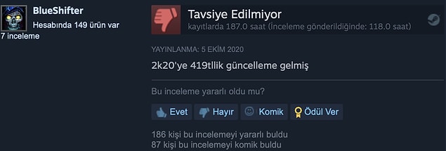 3. En pahalı güncelleme.