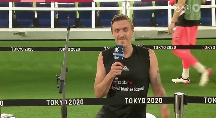 Max Kruse, Tokyo 2020'de Canlı Yayında Kürtçe Yazılı Tişörtle Sevgilisine Evlenme Teklifi Yaptı