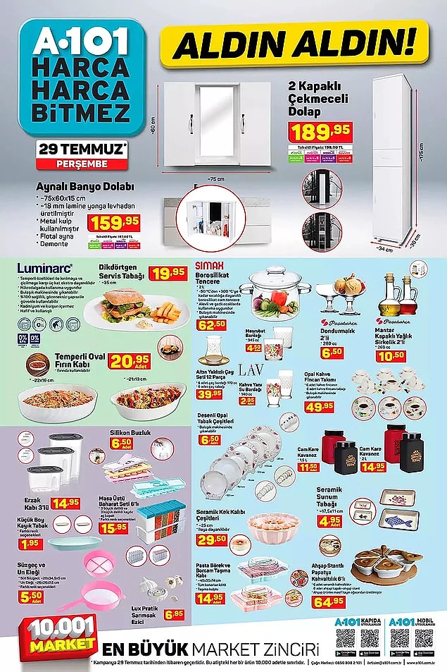 Aynalı Banyo Dolabı 159,95 TL.