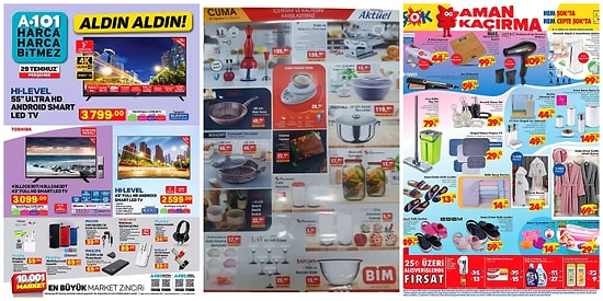 İndirim Günleri Başlıyor: 26 Temmuz-1 Ağustos Haftasında A101, BİM ve ŞOK Aktüel Ürünler Listesinde Neler Var?