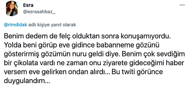 1. Ardından da birçok kişi dedeleriyle yaşadıkları en güzel anılarını anlattı bizlere 👇