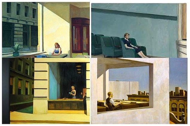 Yalnızlığı tuvaline aktarmakta usta olan sanatçı Edward Hopper’ın eserlerinden bir seçki koydum sizin için.