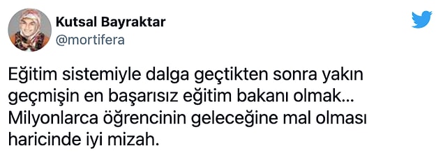 Twitter'da pek çok kişi Ziya Selçuk'un Milli Eğitim Bakanı olmasını talep etti. Öne çıkan bazı yorumları sizler için derledik 👇