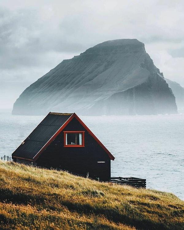 32. Faroe Adaları'ndaki bu kabin.