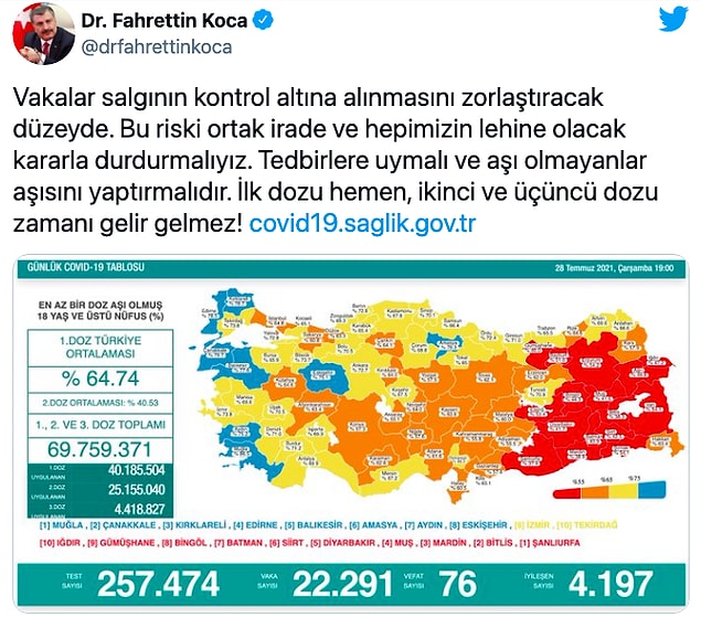 Bakan Koca'dan uyarı