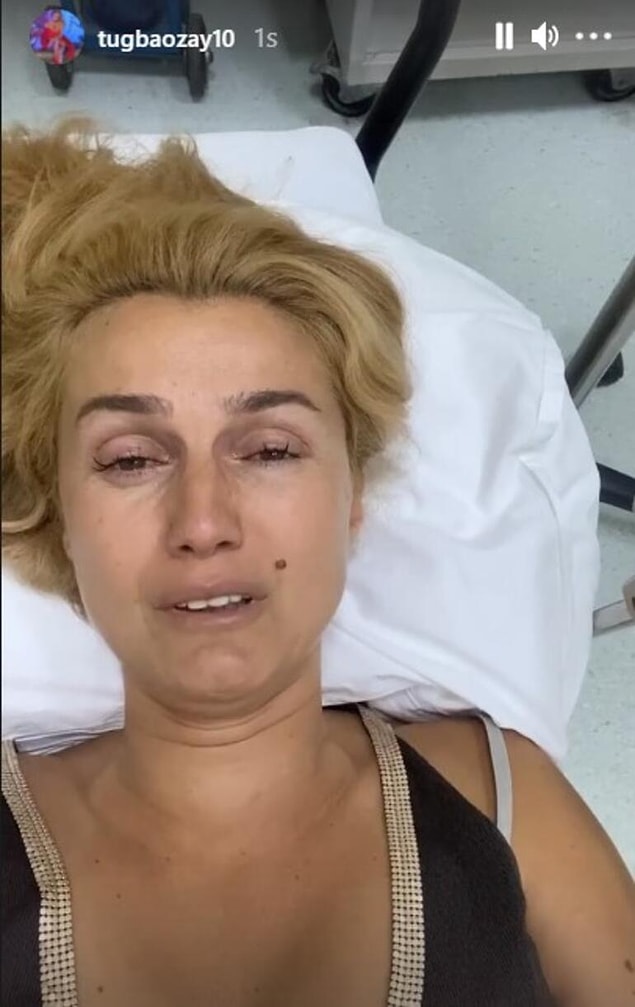 Yaşadığı üzüntüye dayanamayıp hastanelik olan Tuğba Özay, "Arkadaşlar ben felç geçirdim. Yandı, her yer yandı. Çiftliğimiz, evimiz her şey yandı. Dünden beri yalvarıyorum. Destek istiyorum. Yandı, her yer yandı. Ben böyleyim, felç geçirdim." dedi.