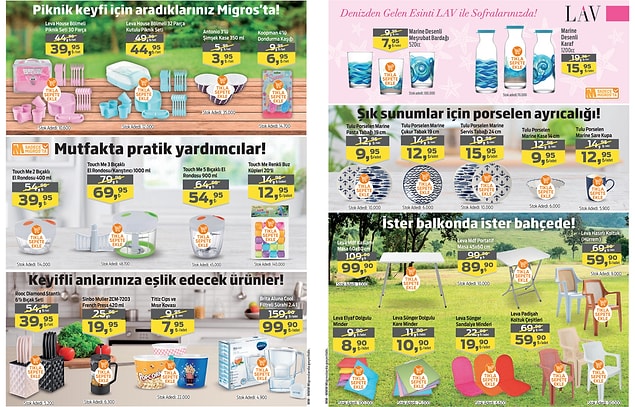 Leva House 32 Parça Kutulu Piknik Seti 44,95 TL.