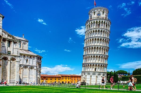 16. Eğik Pisa Kulesi hiçbir zaman düz değildi.
