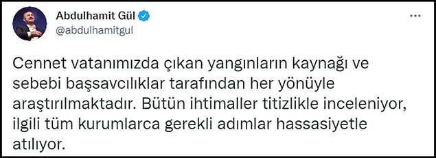 17.50 - Adalet Bakanı Gül: Yangınların kaynağı araştırılıyor