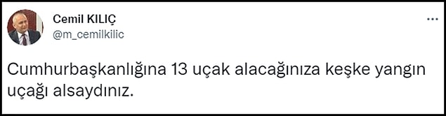 Sosyal medyada Cumhurbaşkanlığı'nın 13 uçağı konuşuluyor. 👇
