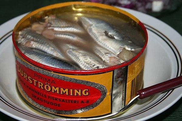 13. "İsveç'te konservelerde satılan fermente edilmiş ringa balığını çok yiyoruz. Dünyanın muhtemelen en kötü kokan yemeği olabilir, hatta bazı ülkelerde tüketimi yasaklanmış!"