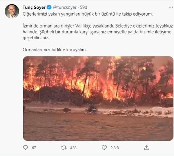 İzmir'deki yasakları Tunç Soyer sosyal medyadan duyurdu