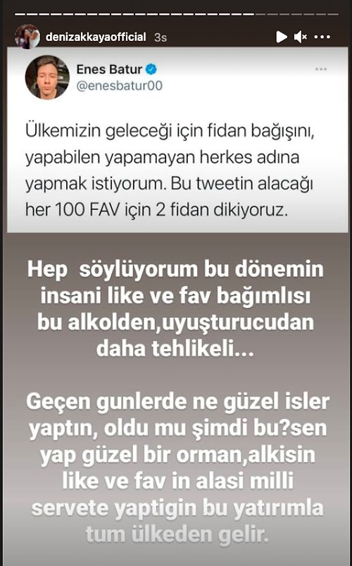 Enes Batur’un ‘Her 100 Fav’a 2 Fidan’ Kampanyası Twitter'da Ünlülerin de Dahil Olduğu Bir Tartışmaya Dönüştü