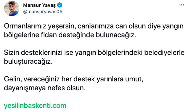 Umudumuzu ve geleceğimiz yeniden yeşertmek için tüm Türkiye seferber oluyor!