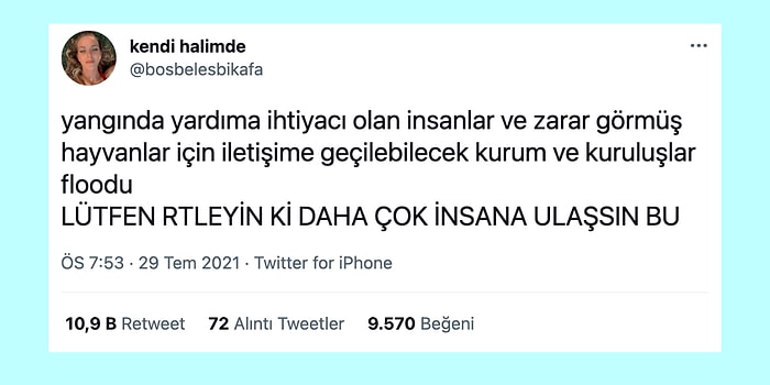 Güney Şehirlerimizle Birlikte İçimizi de Yakan Yangının Yaralarının Sarılması İçin Seferber Olan Kurumlar