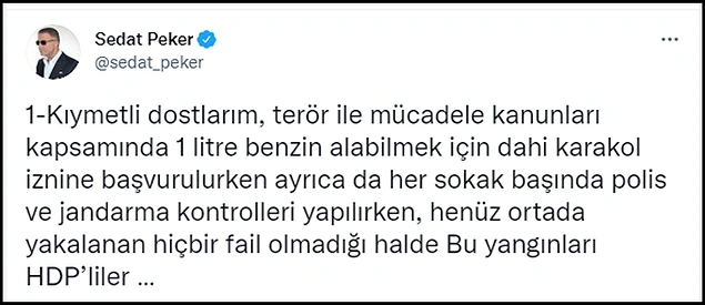 Peker'in paylaşımları şöyle ????