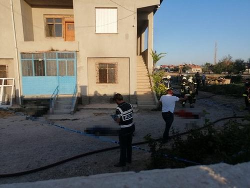Konya'da Katliam! 7 Kişiyi Öldürüp Meskeni Ateşe Verdiler