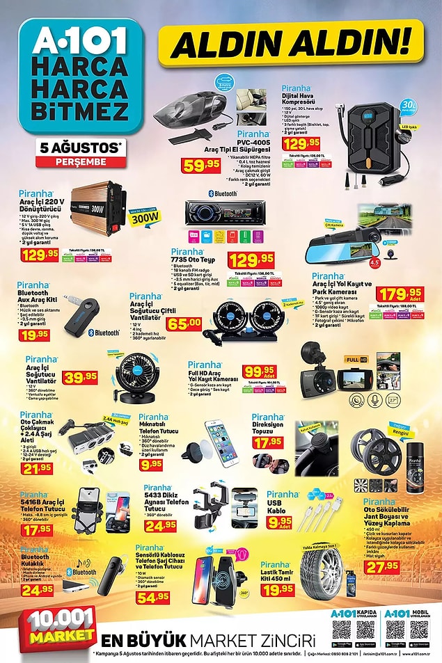 Piranha Araç İçi Full HD Yol Kayıt Kamerası 99,95 TL