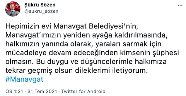 Belediye Başkanı Şükrü Sözen'in açıklamaları şöyle 📌