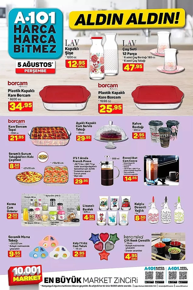 3'ü 1 Arada French Press (600 ml) 29,95 TL.