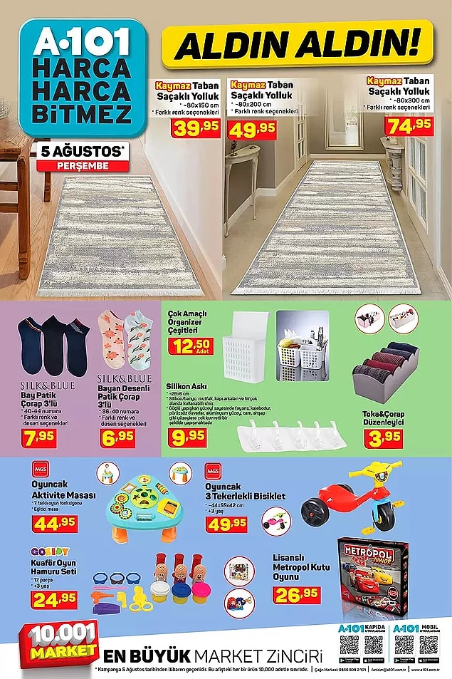 Kaymaz Taban Saçaklı Yolluk (80x150) cm 39,95 TL