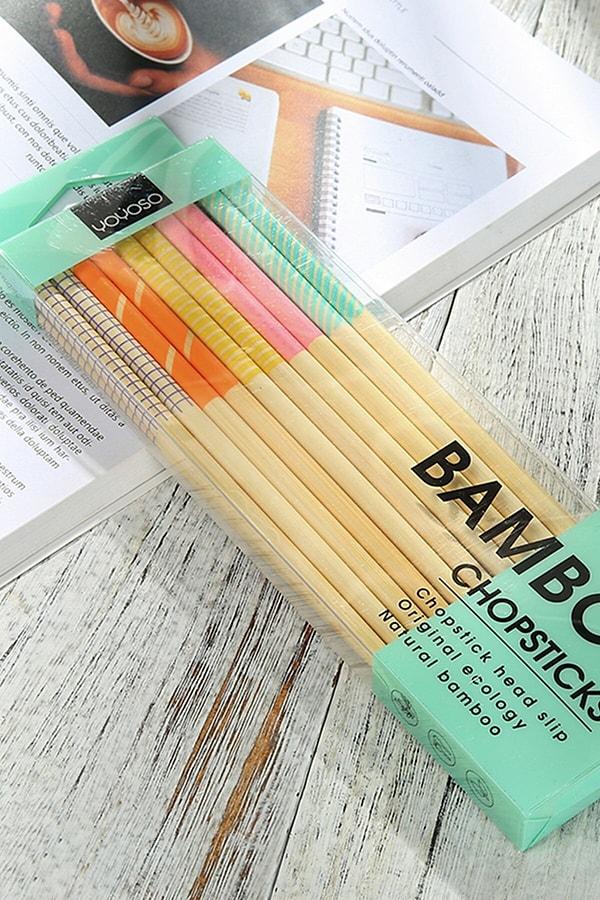 19. Yeniden kullanılabilir chopstick seti!😍