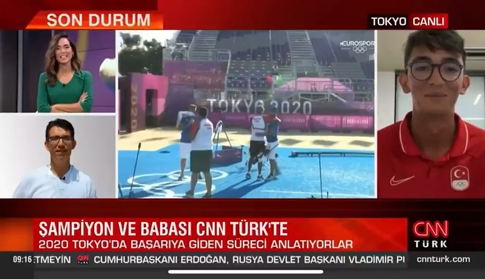 Daha Tatlı Bir Buluşma Yok: CNN Türk Yayınına Bağlanan Mete Gazoz'un Babası ile Selamlaştığı Müthiş Anlar