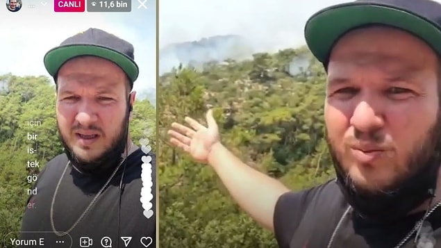 Dün "Buranın arkası Bayırköyü ve tamamen yanmış durumda. Şelale 3 gündür yanıyor. Yangın Turgutlu köyüne ilerliyor" diyen Şahan Gökbakar yetkililerden acilen yardım istemişti.