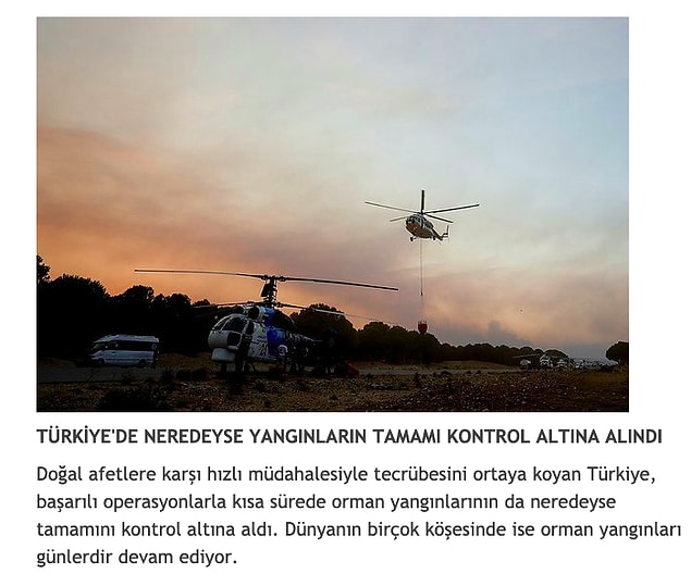 A Haber, Türkiye'nin bu başarısı ile diğer tüm ülkelere örnek olduğunu da paylaştı...