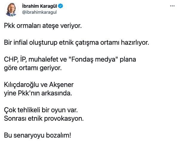 Bu isimlerin arasında ise Kemal Kılıçdaroğlu ve Meral Akşener'in olduğunu söyledi.