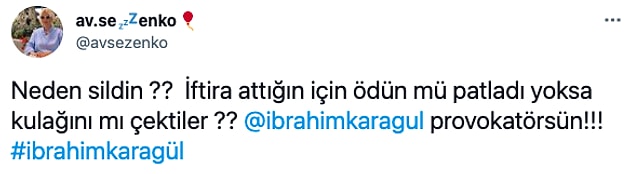 Karagül bu paylaşımlarının ardından Twitter'da tepkilerin odağı haline geldi;