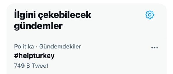 #helpturkey hashtag'i ise kısa bir sürede gündemde 1. sıraya oturdu ve bu hashtag ile 700 binin üzerinde tweet atıldı.