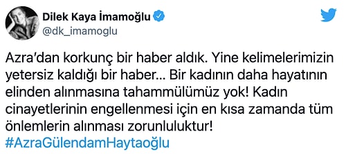 Felaketle Yatıp Vahşetle Kalkıyoruz... Azra Haytaoğlu'nun Katledilmesine 'Yeter' Diye Haykıran Beşerler