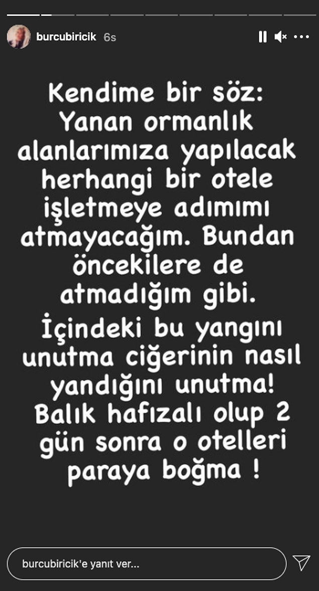 Bir diğer taraftan da ülkemizde yanan ormanlık alanlara bir süre sonra oteller yapıldığını bilen ünlü isimler asla o otellere adım atmayacaklarını duyurdular.