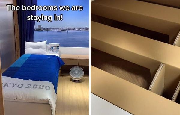 İnsanlar, yatakların gerçekten kartondan olup olmadığını merak ediyordu ve gerçekten öyleymiş ama Cody, yatakların onları tutacak kadar güçlü olduğunu gösteriyor.