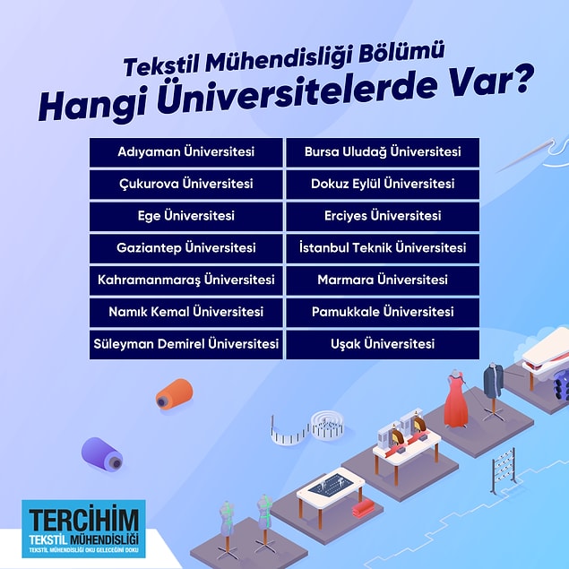 3. Hangi üniversitelerde tekstil mühendisliği var?